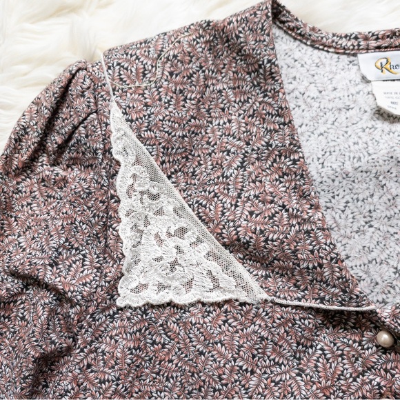 Vintage Rhonda Lee Prairie Style Button Down Blouse - Picture 5 of 9